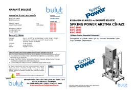 bUrO Spring Power Yüksek Kapasiteli Su Artıma Sistemleri