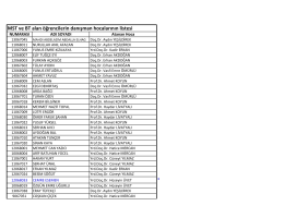 MST ve BT alan öğrencilerin danışman hocalarının listesi