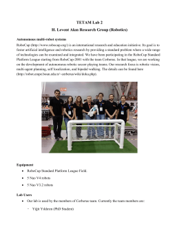 TETAM Lab 2 H. Levent Akın Research Group (Robotics)