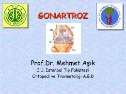 GONARTROZ - Prof. Dr. Mehmet AŞIK