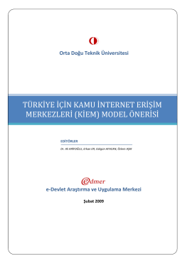 türkiye için kamu internet erişim merkezleri (kiem) model