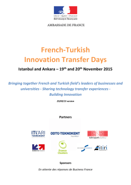 French-Turkish Innovation Transfer Days