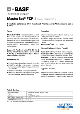 MasterSet® FZP 1 (Eski adı POZZUTEC® 1