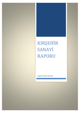 Kırşehir Sanayi Raporu