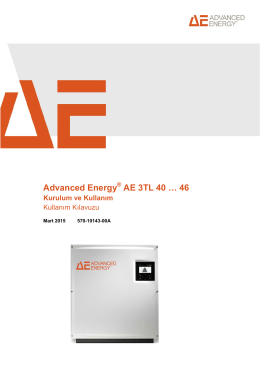 Advanced Energy AE 3TL 40 … 46
