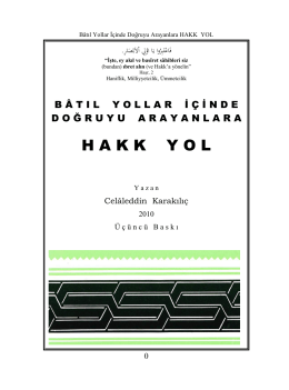 HAKK YOL - A. Celâleddin Karakılıç