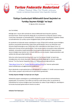Türkiye Cumhuriyeti Milletvekili Genel Seçimleri ve Yurtdışı Seçmen