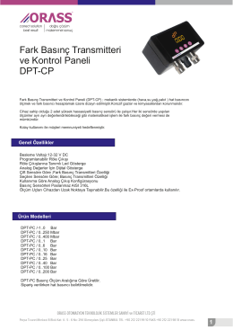 Fark Basınç Transmitteri ve Kontrol Paneli DPT-CP