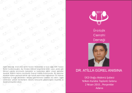 dr. atilla gürel anısına - Ürolojik Cerrahi Derneği
