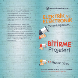 Bitirme projesi program broşürü - Yaşar Üniversitesi | Elektrik
