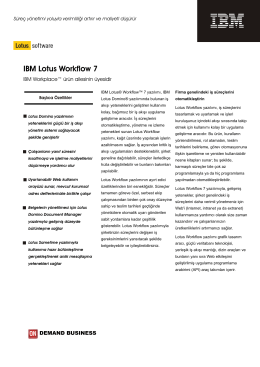 IBM Lotus Workflow 7 - Developi Bilgi Sistemleri