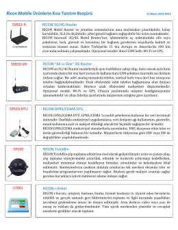 Ricon Mobile Ürünlerin Kısa Tanıtım Broşürü - RICON i