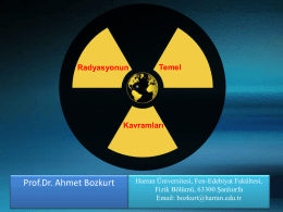Prof.Dr. Ahmet Bozkurt - 1.Ulusal Radyasyondan Korunma Kongresi