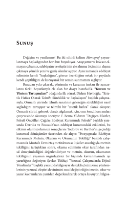 Sunuş - Monograf