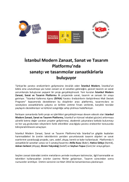 İstanbul Modern Zanaat, Sanat ve Tasarım Platformu`nda sanatçı ve