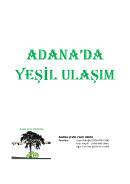 (Adana`da Yeşil Ulaşım)
