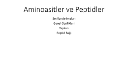 Aminoasitler ve Peptidler-1