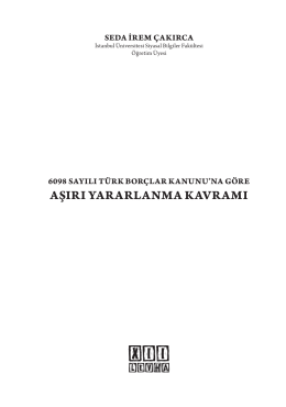 AŞIRI YARARLANMA KAVRAMI - On İki Levha Yayıncılık