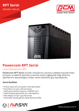 RPT Serisi Powercom RPT Serisi