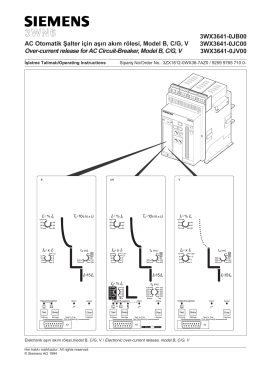 AC Otomatik Şalter için aşırı akım rölesi, Model B, C/G, V Over