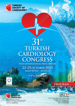 PROGRAM 31st TURKISH CARDIOLOGY CONGRESS