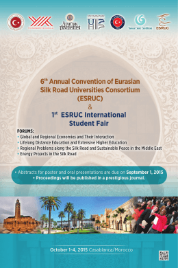 6th ESRUC Annual Consortium - Eurasian Silk Road Universities