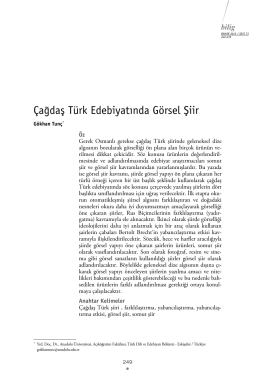 Çağdaş Türk Edebiyatında Görsel Şiir