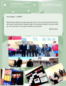 Şubat 2015 Okul Gazetemiz