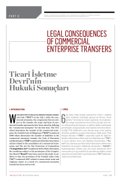 LegaL ConsequenCes of CommerCiaL enterprise transfers