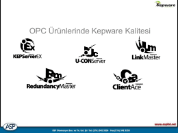 OPC Ürünlerinde Kepware Kalitesi
