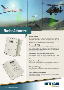 Radar Altimetre Ürün Föyü için TIKLAYINIZ