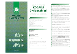 Kısa Bilgiler - Kocaeli Üniversitesi