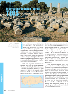 “Dionysos`un Unutulan Toprağı Teos”, Aktüel Arkeoloji, Eylül