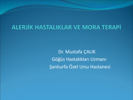 Dr. Mustafa ÇALIK - Mora Terapi`nin Alerjik Hastalıklarda ve Kilo