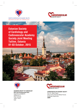 Estonian Society of Cardiology and Cadiovascular Academy Society