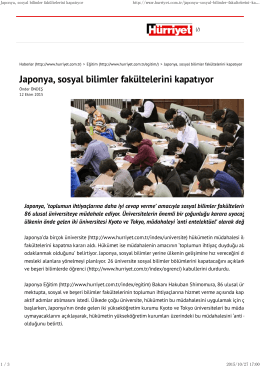 Japonya, sosyal bilimler fakültelerini kapatıyor