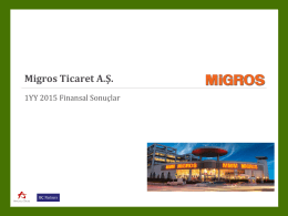 1YY 2015 Migros Yatırımcı Sunumu