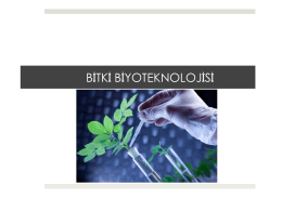 BÖLÜM 10: Bitki Biyoteknolojisi