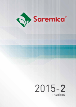 Saremica Fiyat Listesi 2015/2