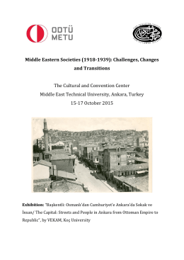 Middle Eastern Societies (1918-1939): Challenges, Changes and