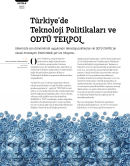 Türkiye`de Teknoloji Politikaları ve ODTÜ TEKPOL