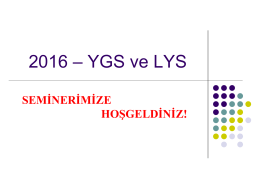 2016 LYS_LGS Sistemi - Ankara Atatürk Lisesi