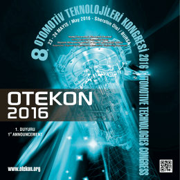 1. duyuru - Otekon 2016