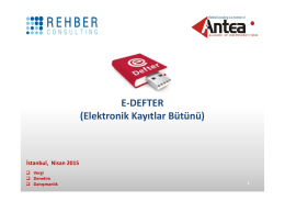 E-DEFTER (Elektronik Kayıtlar Bütünü)