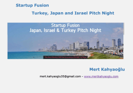 Startup Fusion Turkey, Japan and Israel Pitch Night Mert Kahyaoğlu