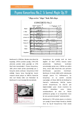 Piyano Konçertosu No.2, Si bemol Majör Op.19