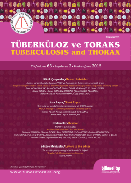 2015-2 kapak.eps - Tuberkuloz ve Toraks Dergisi