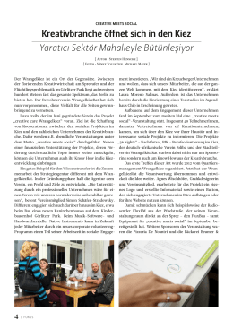 Artikel im Wrangelkiezblatt, Creative meets Social, 2014