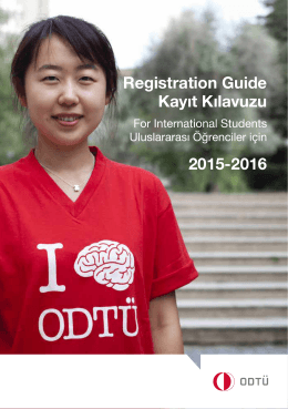 Registration Guide Kayıt Kılavuzu 2015-2016