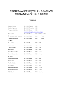 2015-Orhangazi RalliKros Program